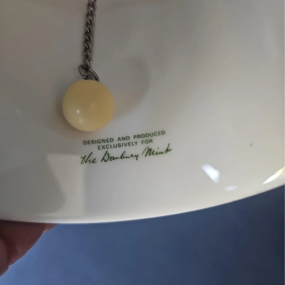 Trio of Danbury Mint Bone China Floral Bells Retired - Made in England - EUC -R5